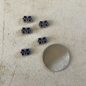 University of Michigan floating locket charms.